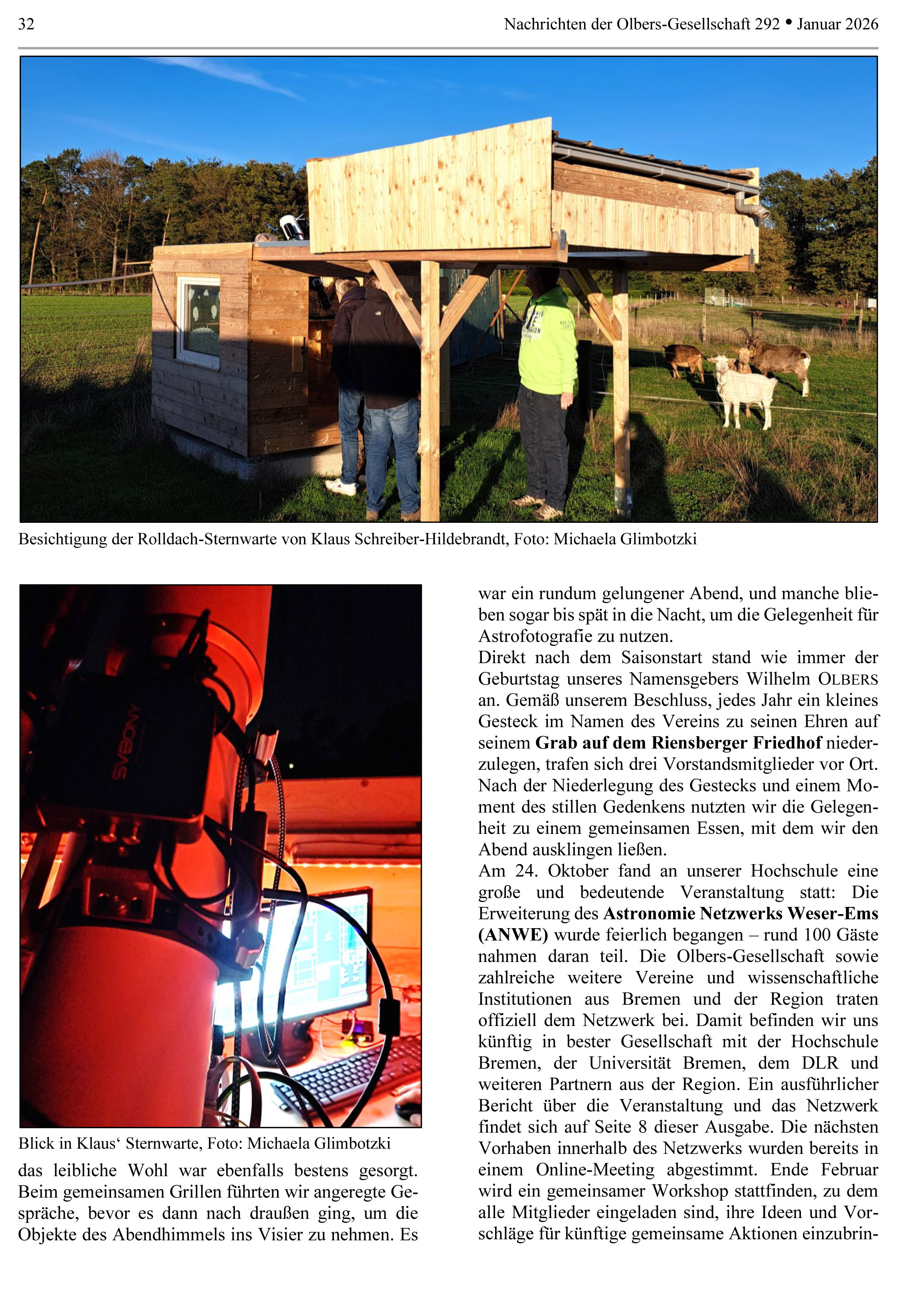 ON 292 2026 Vereinsleben