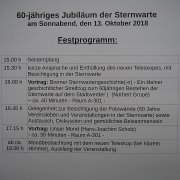 Veranstaltungen » 60-jährigen Jubiläum der Walter-Stein-Sternwarte
